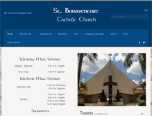 Tablet Screenshot of church.stbonaventurechurch.com